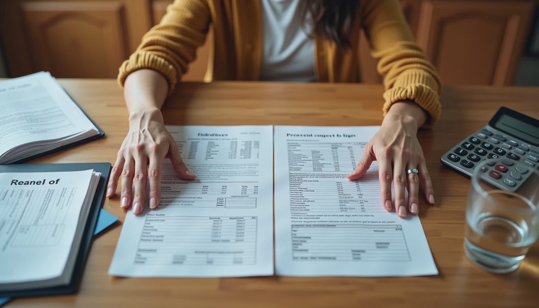 Homeowner comparing the insurance claim payment with the roof quote to plan the financing gap