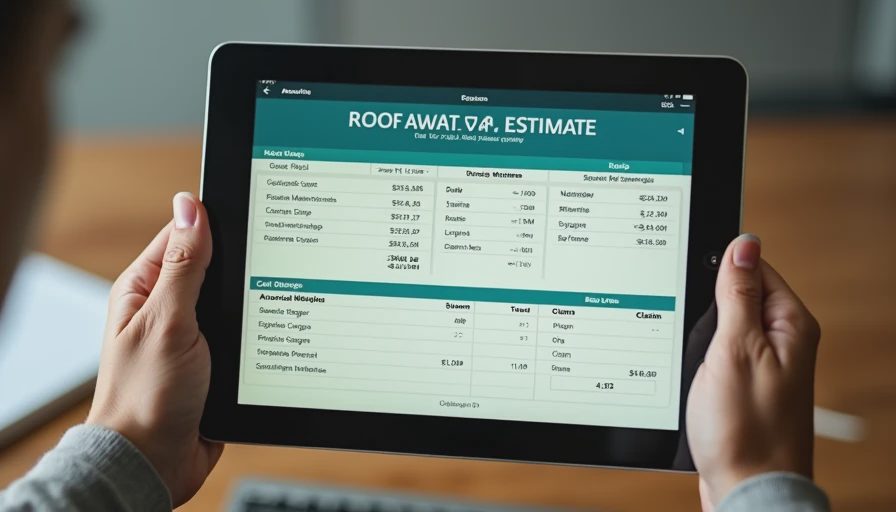 Visual context for roofing insurance claim estimating